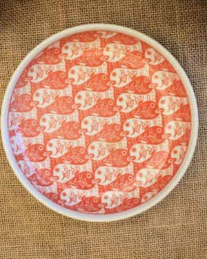 red fish plate