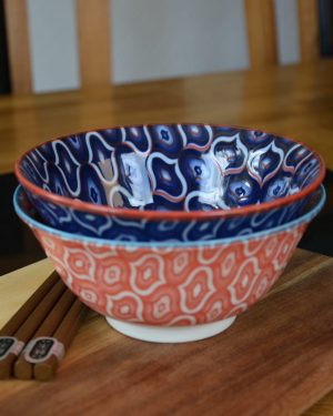 Cloisonne donburi för 2 - 1 kvar i lager