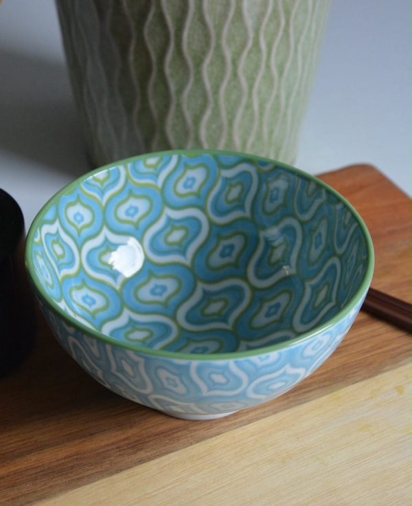 RIS022 Cloisonne Rice Bowl Turkos