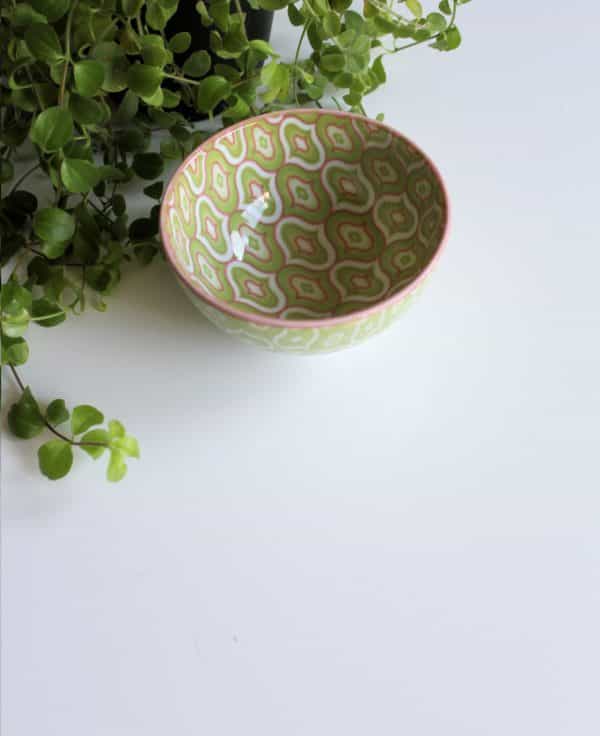 Cloisonne Rice Bowl Grön