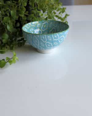 Cloisonne Rice Bowl Turkos