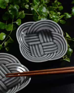 Grey knot sushitallrik, 2 st