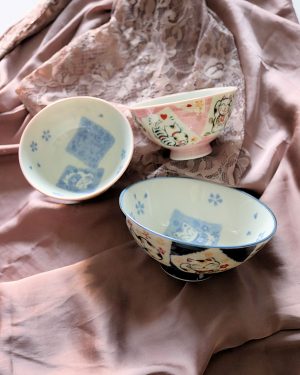 Lucky Cat pink risskål - Bild 3